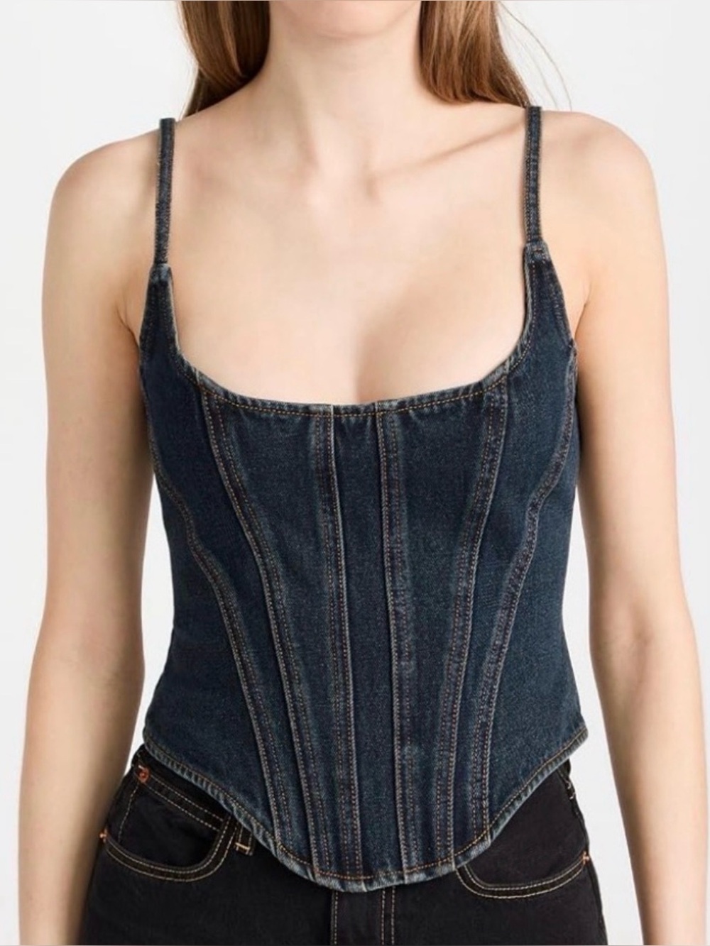Lionness Denim Corset Top